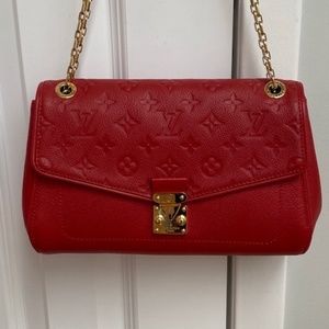 Louis Vuitton St Germain PM Empreinte Red Handbag